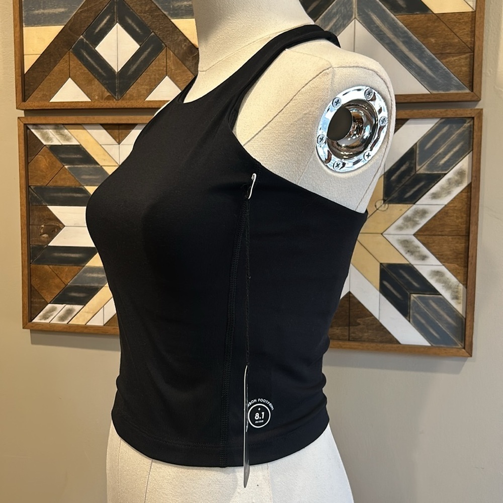 Allbirds Merino Wool Blend Natural Run Form Tank Top Bra Black Small NWT - Picture 2 of 7